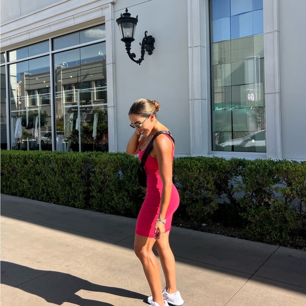 Fabletics Vibrant Pink Mini Dress - Picture 3 of 4